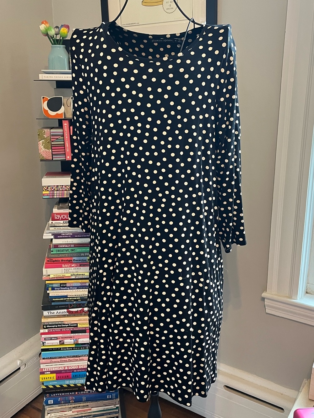 Gudrun Sjoden Black Cream Polka Dot Dress